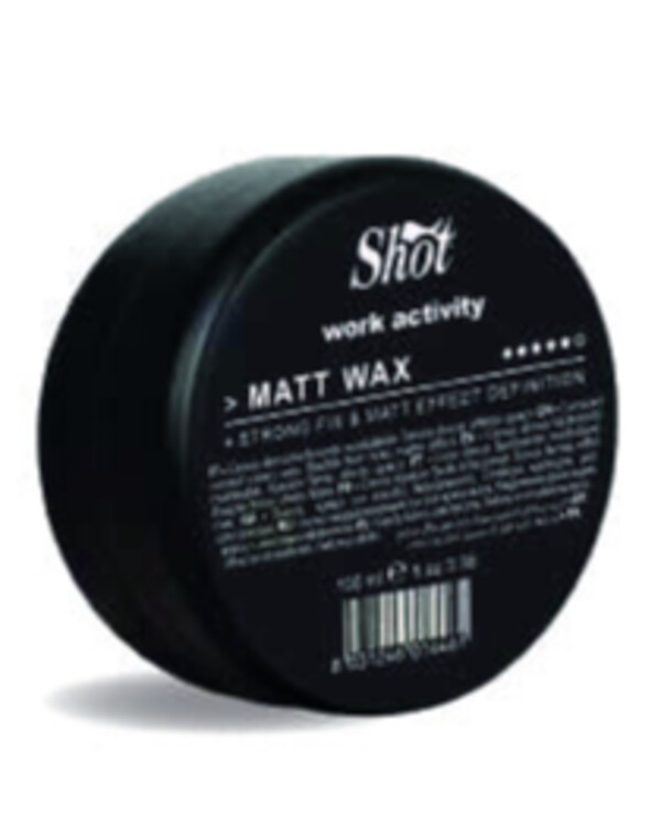 Shot - Wax strong fixation and matte effect Hair Wax Mat 100ml