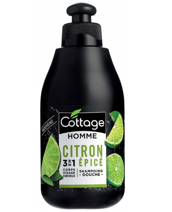 Cottage - Spicy Lemon Shower Gel hampoo-Shower Gel 3 in 1 Spicy Lemon Fresh Effec 250ml