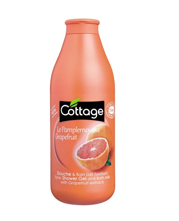Cottage - Гель-пена для ванны и душа Грейпфрут Douche & Bain Lait Le pamplemouse Grapefruit 750 мл
