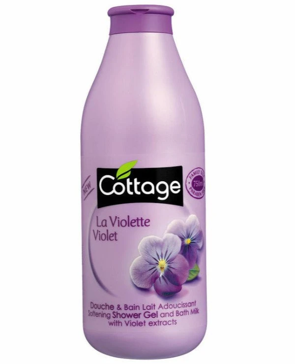 Cottage - Гель-пена для ванны и душа Фиалка Douche & Bain Lait la violet 750 мл