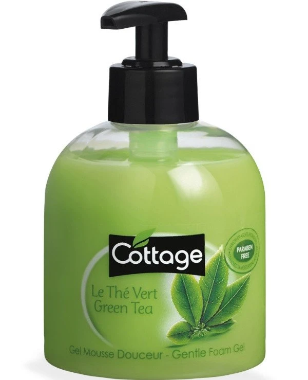 Cottage - Жидкое мыло с помпой - Зеленый чай Green Tea Gentle Foam Gel 300 мл