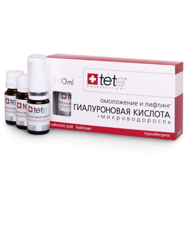 TETe Cosmeceutical - Гиалуроновая кислота + Микроводоросль Hyaluronic acid & Algae Extract 10 мл х 3 шт